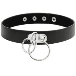 Comprar COQUETTE CHIC DESIRE - CHOKER CUERO VEGANO DOBLE ANILLA al mejor precio - Envíos Discretos