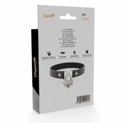 Comprar COQUETTE CHIC DESIRE - COLLAR CUERO VEGANO ACCESORIO CORAZÓN CON LLAVE al mejor precio - Envíos Discretos