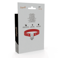 Comprar COQUETTE CHIC DESIRE - COLLAR CUERO VEGANO ROJO ACCESORIO CORAZÓN CON LLAVE al mejor precio - Envíos Discretos