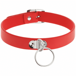 Comprar COQUETTE CHIC DESIRE - COLLAR CUERO VEGANO ROJO ACCESORIO WOMAN FETISH al mejor precio - Envíos Discretos