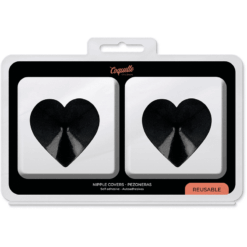 Comprar COQUETTE CHIC DESIRE - CUBRE PEZONES METAL CORAZONES NEGROS al mejor precio - Envíos Discretos