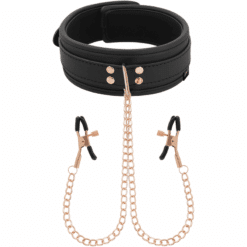 Comprar COQUETTE CHIC DESIRE - FANTASY COLLAR CON PINZAS PEZONES CON FORRO DE NEOPRENO al mejor precio - Envíos Discretos