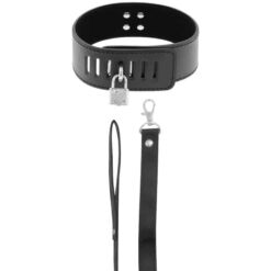 Comprar DARKNESS - COLLAR BDSM CON CANDADO NEGRO al mejor precio - Envíos Discretos