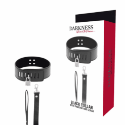 Comprar DARKNESS - COLLAR BDSM CON CANDADO NEGRO al mejor precio - Envíos Discretos