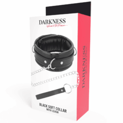 Comprar DARKNESS - COLLAR CON CADENA SOFT LEATHER al mejor precio - Envíos Discretos