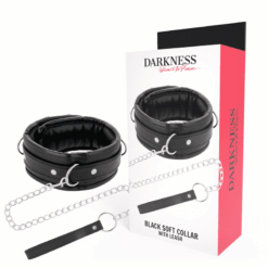 Comprar DARKNESS - COLLAR CON CADENA SOFT LEATHER al mejor precio - Envíos Discretos