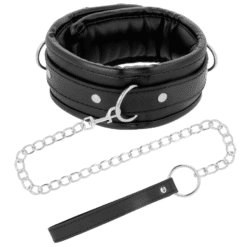Comprar DARKNESS - COLLAR CON CADENA SOFT LEATHER al mejor precio - Envíos Discretos