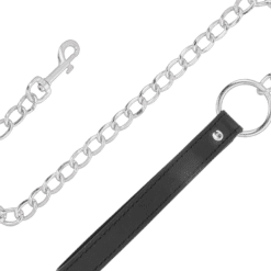 Comprar DARKNESS - COLLAR CONFORTABLE DE POSTURA CON CADENA LEATHER al mejor precio - Envíos Discretos
