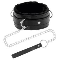 Comprar DARKNESS - COLLAR CONFORTABLE DE POSTURA CON CADENA LEATHER al mejor precio - Envíos Discretos