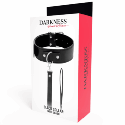 Comprar DARKNESS - COLLAR DE POSTURA CON CADENA LEATHER al mejor precio - Envíos Discretos