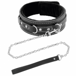 Comprar DARKNESS - COLLAR LEATHER CON CORREA ALTA CALIDAD al mejor precio - Envíos Discretos