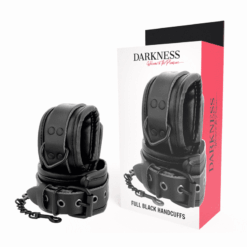 Comprar DARKNESS - ESPOSAS AJUSTABLES MANOS LEATHER NEGRO al mejor precio - Envíos Discretos