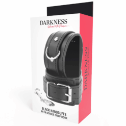 Comprar DARKNESS - ESPOSAS AJUSTABLES NEGRO CON DOBLE CINTA REFUERZO al mejor precio - Envíos Discretos