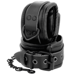 Comprar DARKNESS - ESPOSAS AJUSTABLES TOBILLOS LEATHER NEGRO al mejor precio - Envíos Discretos
