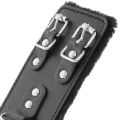 Comprar DARKNESS - ESPOSAS CUERO CON FORRO AJUSTABLES NEGRO al mejor precio - Envíos Discretos