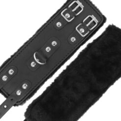 Comprar DARKNESS - ESPOSAS CUERO CON FORRO AJUSTABLES NEGRO al mejor precio - Envíos Discretos