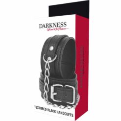 Comprar DARKNESS - ESPOSAS LEATHER NEGRO TEXTURA al mejor precio - Envíos Discretos