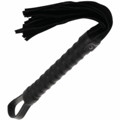 Comprar DARKNESS - LÁTIGO BONDAGE NEGRO CON MANGO DE PIEL al mejor precio - Envíos Discretos
