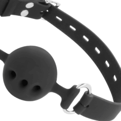 Comprar DARKNESS - MORDAZA TRANSPIRABLE SILICONA NEGRO al mejor precio - Envíos Discretos