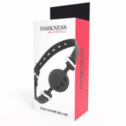 Comprar DARKNESS - MORDAZA TRANSPIRABLE SILICONA NEGRO al mejor precio - Envíos Discretos