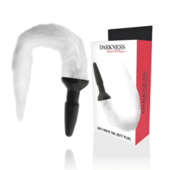 Comprar DARKNESS - PLUG ANAL SILICONA CON COLA BLANCA al mejor precio - Envíos Discretos