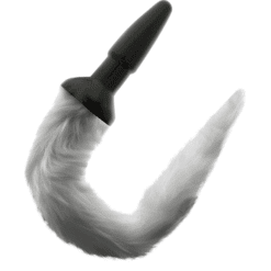 Comprar DARKNESS - PLUG ANAL SILICONA CON COLA GRIS al mejor precio - Envíos Discretos
