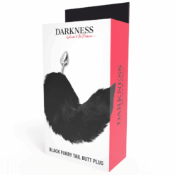 Comprar DARKNESS - PLUG ANAL SILVER 8 CM CON COLA NEGRO al mejor precio - Envíos Discretos