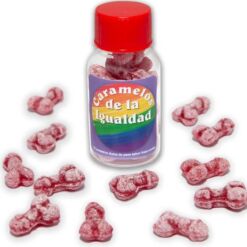 Comprar DIABLO PICANTE - 12 CARAMELOS DE LA IGUALDAD FORMA PENE FRESA/CEREZA al mejor precio - Envíos Discretos