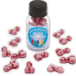 Comprar DIABLO PICANTE - 12 CARAMELOS DE LA JUVENTUD FORMA PENE FRESA/CEREZA al mejor precio - Envíos Discretos