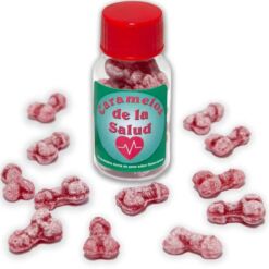 Comprar DIABLO PICANTE - 12 CARAMELOS DE LA SALUD FORMA PENE FRESA/CEREZA al mejor precio - Envíos Discretos