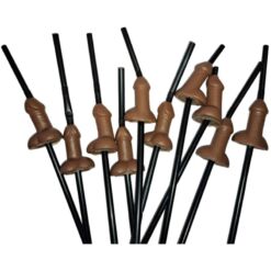 Comprar DIABLO PICANTE - BOLSA 10 PAJITAS PENE NEGRO al mejor precio - Envíos Discretos