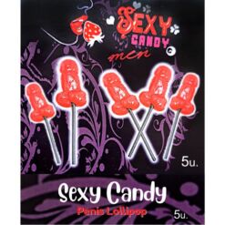 Comprar DIABLO PICANTE - CAJA 5 PIRULETAS FORMA PENE CEREZA al mejor precio - Envíos Discretos