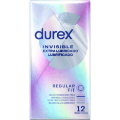 Comprar DUREX - INVISIBLE EXTRA LUBRICADO 12 UNIDADES al mejor precio - Envíos Discretos