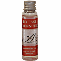 Comprar EXTASE SENSUAL - ACEITE MASAJE EFECTO CALOR CON FEROMONAS FRUTA DE LA PASION VIAJE 35 ML al mejor precio - Envíos Discretos