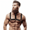 Comprar FETISH SUBMISSIVE ATTITUDE - ARNÉS AJUSTABLE ECOPIEL PECHO CON COLLAR HOMBRE al mejor precio - Envíos Discretos