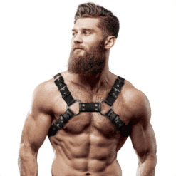 Comprar FETISH SUBMISSIVE ATTITUDE - ARNÉS BULLDOG AJUSTABLE ECOPIEL PECHO HOMBRE al mejor precio - Envíos Discretos
