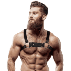 Comprar FETISH SUBMISSIVE ATTITUDE - ARNÉS BULLDOG ECOPIEL PECHO HOMBRE TALLA M/L al mejor precio - Envíos Discretos