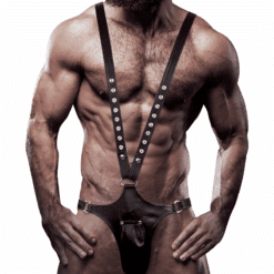 Comprar FETISH SUBMISSIVE ATTITUDE - ARNÉS ECOPIEL FORMA DE V HOMBRE al mejor precio - Envíos Discretos