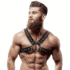 Comprar FETISH SUBMISSIVE ATTITUDE - ARNÉS ECOPIEL PECHO CRUZADO CON TACHUELAS HOMBRE al mejor precio - Envíos Discretos