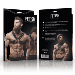 Comprar FETISH SUBMISSIVE ATTITUDE - ARNÉS ECOPIEL PECHO CRUZADO CON TACHUELAS HOMBRE al mejor precio - Envíos Discretos