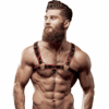 Comprar FETISH SUBMISSIVE ATTITUDE - ARNÉS ECOPIEL PECHO HOMBRE NEGRO/ROJO al mejor precio - Envíos Discretos