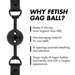 Comprar FETISH SUBMISSIVE BONDAGE - MORDAZA DE BOLA DE SILICONA TRANSPIRABLE al mejor precio - Envíos Discretos