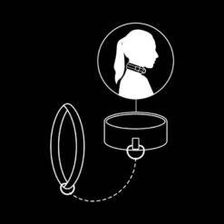 Comprar FETISH SUBMISSIVE - COLLAR CON CADENA CON FORRO DE NEOPRENO al mejor precio - Envíos Discretos