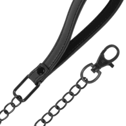 Comprar FETISH SUBMISSIVE - COLLAR CON CADENA CON FORRO DE NEOPRENO al mejor precio - Envíos Discretos