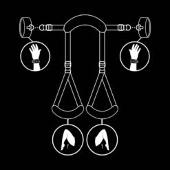 Comprar FETISH SUBMISSIVE - POSICIÓN PIERNAS ABIERTAS CON ESPOSAS CON FORRO DE NEOPRENO al mejor precio - Envíos Discretos
