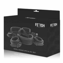 Comprar FETISH SUBMISSIVE - POSICIÓN PIERNAS ABIERTAS CON ESPOSAS CON FORRO DE NEOPRENO al mejor precio - Envíos Discretos
