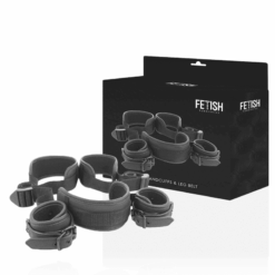 Comprar FETISH SUBMISSIVE - POSICIÓN PIERNAS ABIERTAS CON ESPOSAS CON FORRO DE NEOPRENO al mejor precio - Envíos Discretos