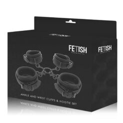 Comprar FETISH SUBMISSIVE - SET ESPOSAS MANOS Y TOBILLOS CON FORRO DE NEOPRENO al mejor precio - Envíos Discretos