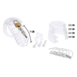Comprar HIDDEN DESIRE - EXTREME JAULA DE CASTIDAD ACRÍLICA AJUSTABLE TRANSPARENTE al mejor precio - Envíos Discretos