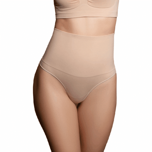 BYE-BRA - FAJA SIN COSTURAS ESTILO TANGA BEIGE TALLA S - Imagen 2